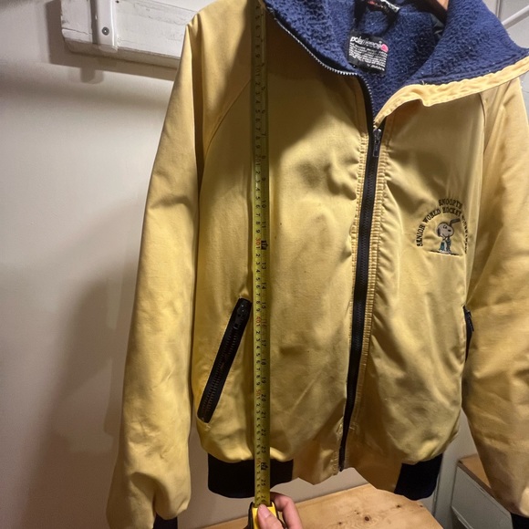 Vintage Sportsmaster USA Polarfleece jacket yellow Snoopy Senior World Hockey - Picture 13 of 14